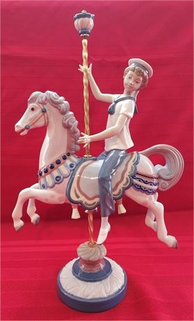 Lladro "Boy On Carousel" Figurine