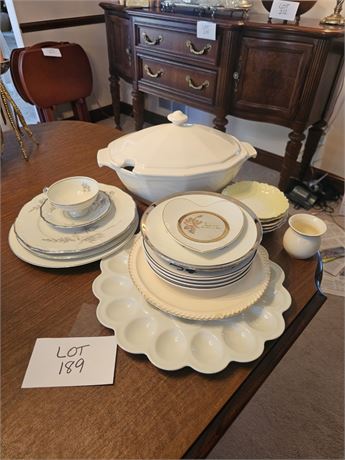 Mixed China & Misc Lot Fruit Bowls, Towne China, Deco Art & More