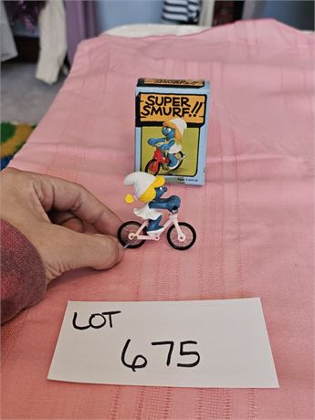 Vintage Original PVC Peyo Schleich Super Smurf