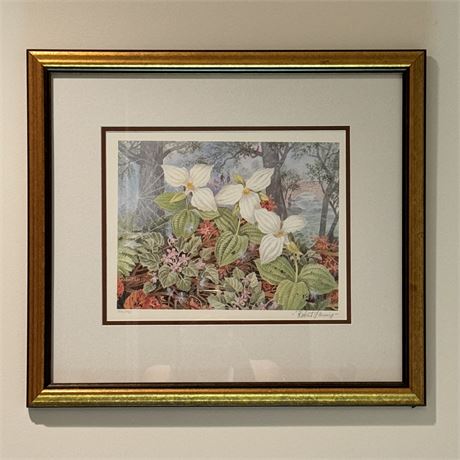 Robert Laessig SIGNED "Trillium & Ladybugs" Fine Art Print - LE 206/950