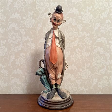 Vintage Giuseppe Armani 13"T Porcelain Clown Figurine