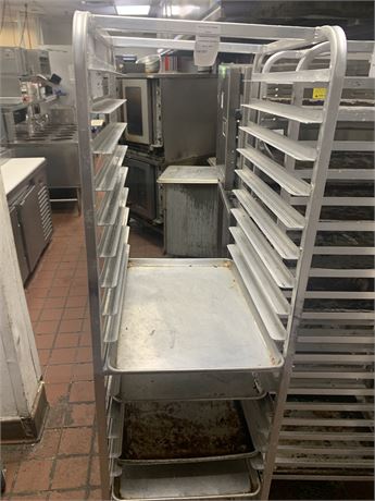 Commercial-Grade Aluminum Mobile Speed Bread Tray Rack/Cart
