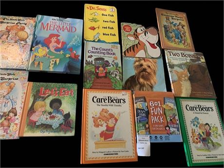 Children's Book Lot - Care Bears, The Little Mermaid & More