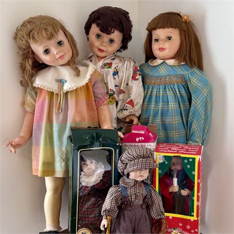 Ideal Patty Play Pal 34” Dolls and Mixed Porcelain