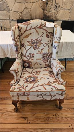 Fall Color Floral Pattern High Back Side Chair