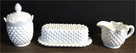 Fenton Hobnail Milk Glass items