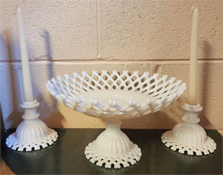 Milk Glass Lot