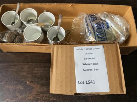 Wolff Silver-Plated Bowls & Brazil Veracruz Porcelain Demitasse Espresso Cups