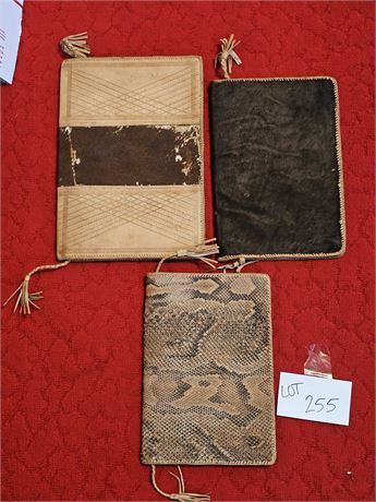 Vintage Snake Skin Work Trapper Keepers - Fur & Snake Skin