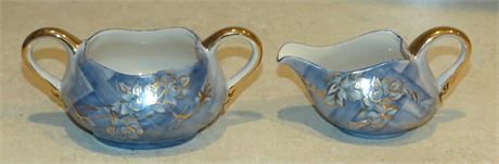 Vintage Ceramic Cream & Sugar Bowl Set