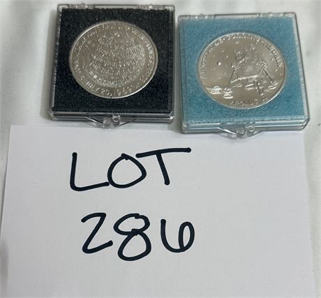 Apollo 11 Commemorating Man's First Step on the Moon 1969 Aluminum Coin Medal