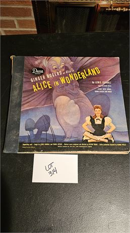 Decca 1944 Ginger Rogers as "Alice In Wonderland" Albums #DA 376