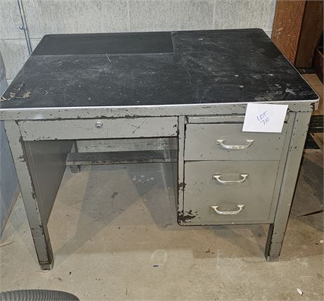 Vintage Metal Office Desk