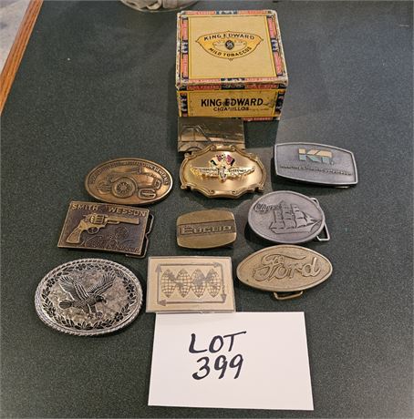 Mixed Men's Belt Buckles, Smith & Wesson, Ford, EVG & More