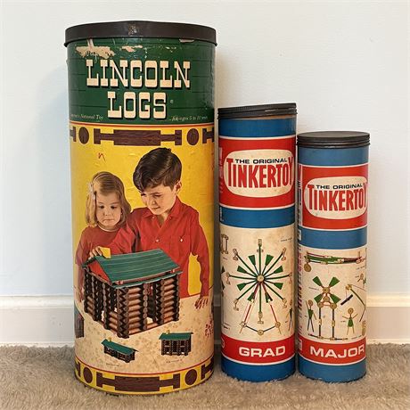 Vintage Lincoln Logs and Tinker Toys