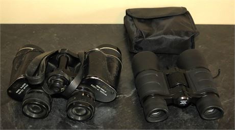 Binoculars: 7 X 35, 4 X 30