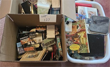 4 Large Boxes Of Misc Items- Household, Electrical, Office & Much More