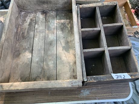 Vintage Wood Storage Crates - Lot of 2