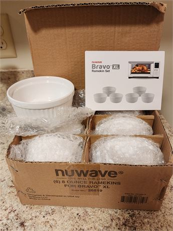 *NIB Set of 6 NUWAVE 8 oz. Ramekins for Bravo XL