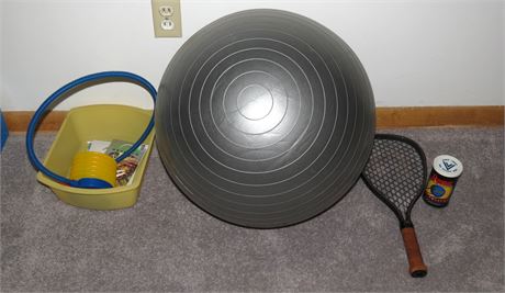 Exercise Ball, Racquetball Racket