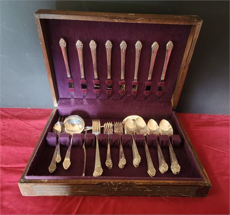 Rogers 1891 silver plated flatware set