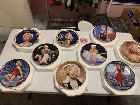 Lot of 9 Marilyn Monroe Collectors Plates