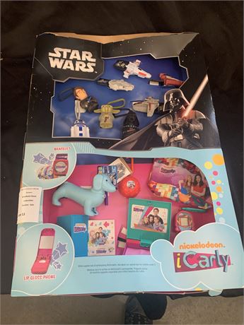 iCarly and Star Wars McDonald's Happy Meal Toy Displays
