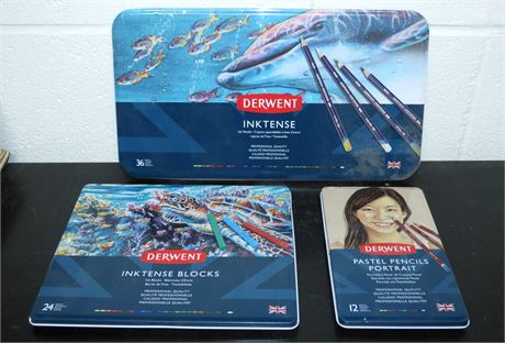 Derwent Ink Pencils, Ink Blocks, Pastel Pencils
