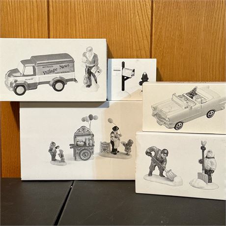 Dept. 56 Snow Village Accessories - Village New, X-Mas Cadillac, Carnival & More