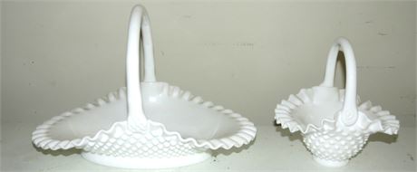 Fenton Milkglass Baskets