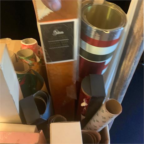 Vintage Christmas Wrapping Paper Roll Lot