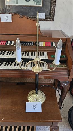 Brass Double Light Candlestick Lamp