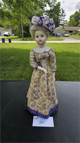 Antique English Wax Doll Hand Painted