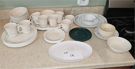 Mixed Correll Plates, Bowls, Platters & More