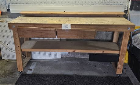 Solid Wood Work Bench