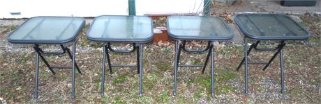 4 Folding Patio End Tables