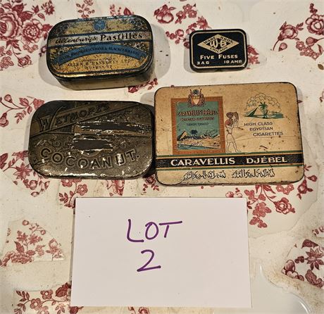 Antique Vintage Tins- Fuses,Allenburgs, Wetmores & More