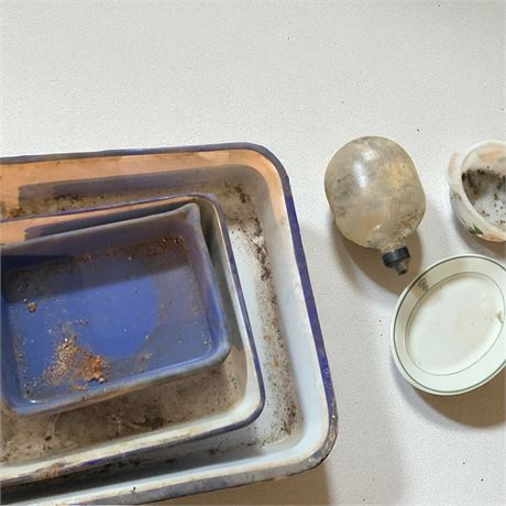 Square Enamel Baking Dishes, Serving Bowl, Platter & More
