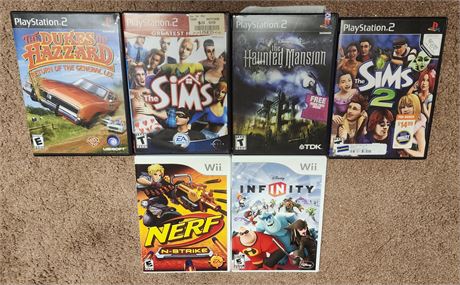 Playstation 2 & Nintendo Wii Games