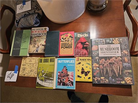 Mixed Vintage Books: Birds / Girl Scouts / Edible Wild & More