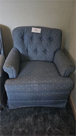 Hickory Fry Blue Swivel Rocker