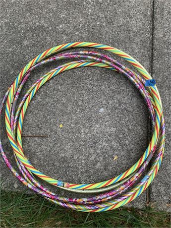 Colorful Plastic Hula Hoop Lot