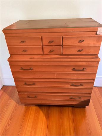 MCM Kling Solid Maplewood Highboy 6 Drawer Dresser 38 x 21 x 45