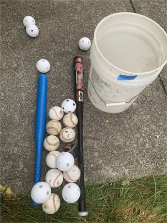 Reflex Hyperlite Baseball Bat & Wiffle Ball Lot