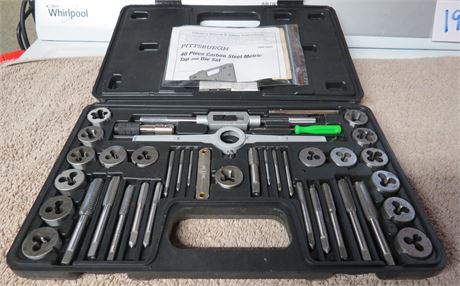 Pittsburgh 40pc Carbon Steel Metric Tap & Die Set