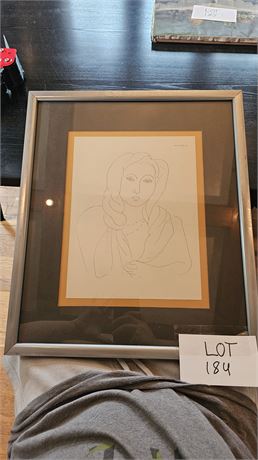 Signed Drawing Henri Matisse 1942