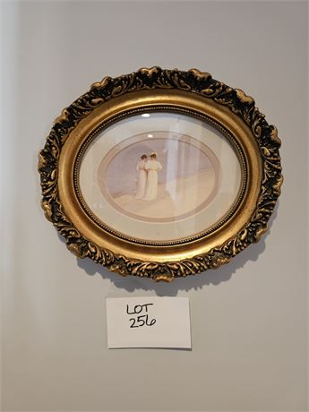 Gibson Girls Art Print in Oval Frame