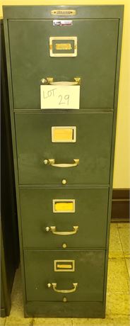 Peerless Metal Four Drawer File Cabinet