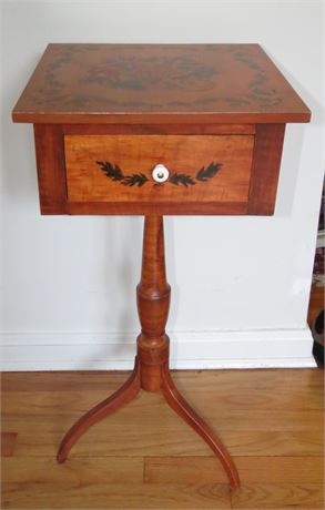Antique Pedestal Side Table