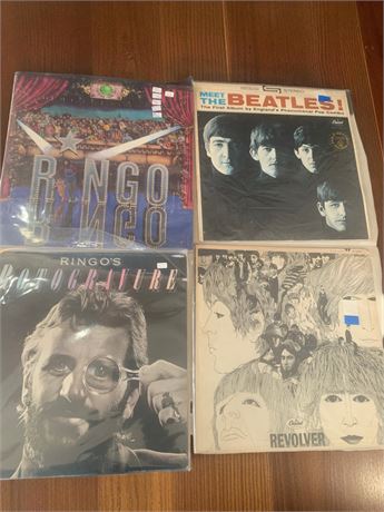 Record Album Lot of 4 - The Beatles & Ringo Starr